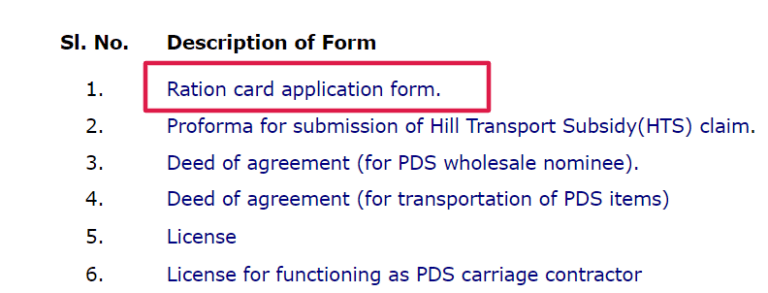 arunachal pradesh ration card online apply