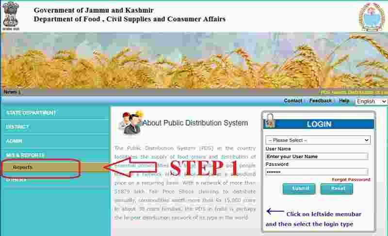 Ration Card Status J&K