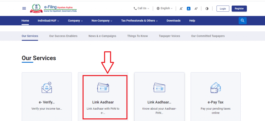 PAN Aadhaar Link